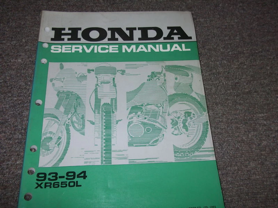 1993 1994 Honda XR650L Servicio Tienda Reparación Taller Manual Nuevo - Imagen 1 de 1