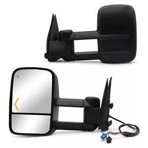 Pair Power Heated Tow Mirrors for 2003-2006 Chevy Silverado 1500/2500/3500 - Picture 1 of 11