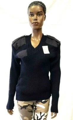 Suéter azul marino para mujer G.I. Suéter tipo lana cuello en V (38-52)- Rothco 6345 Foto 1 de 4