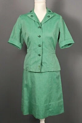 VTG Women's 50s Girl Scouts Outfit Sz XS 1950s Green Skirt & Top Set - Image 1 of 4