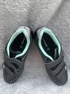 Tommaso TERRA 100 Cycling Bike Shoe Black GREEN W Clips Womens Size 38 US 7.5 - Picture 1 of 8