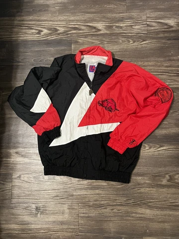 VTG 90s Arkansas Razorbacks Pro Player Wind Jacket Mens sz Large Good Condition Cover
