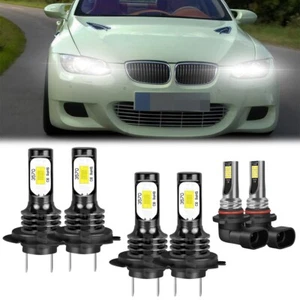 For BMW 330Ci 325Ci 2001-2006 6x LED Hi/Lo Beam Headlight + Fog Light Bulbs Kit - Picture 1 of 12