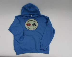 C1 Corvette Classic Logo blue hooded sweatshirt - Picture 1 of 2