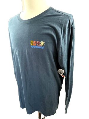 Hurley Surf Co. Everyday Washed Long Sleeve Navy Cotton Shirt Mens Large - Image 1 of 4