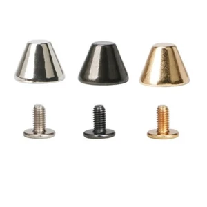 100sets 8*11 Alloy Bucket Type Punk Spike Cone Spots Studs Leathercraft Rivet - Picture 1 of 9