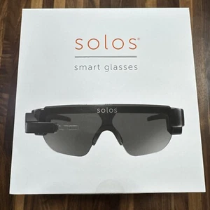 Solos Smart Glasses with Widescreen Display, Microphone & Vista Display, Blk NEW - Picture 1 of 6