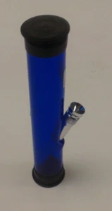 6" TRAVEL ACRYLIC STRAIGHT THUMB CARB HOOKAH WATER PIPE BONG BLUE Plastic - Picture 1 of 4