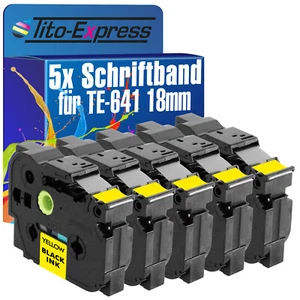 5x Schriftband für Brother TZe-641 P-Touch 1000 1000 BTS 1000 F 1005 BTS 1005 F - Bild 1 von 2