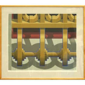 Hugh Kepets (américain b. 1945) 1980 Sérigraphie signée "E. 9ème & Euclide" 45/95 - Photo 1 sur 5