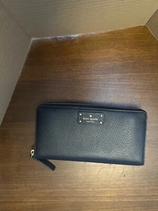 Kate Spade New York Veronica Pebbled Leather Slim Bifold Wallet Black - Picture 1 of 5