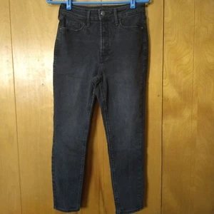 Old Navy Rockstar Women's 8 Petite Super Skinny Extra High Rise Black Jeans - Picture 1 of 4