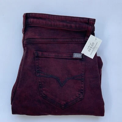 Guess Men’s Skinny Jeans Red Die Destroy Stretch Comfort Denim Size 36 - Image 1 of 4