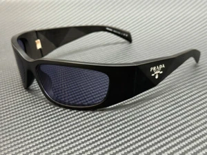 PRADA PR A19S 1BO40G Matte Black Violet Men's 60 mm Sunglasses - Picture 1 of 5