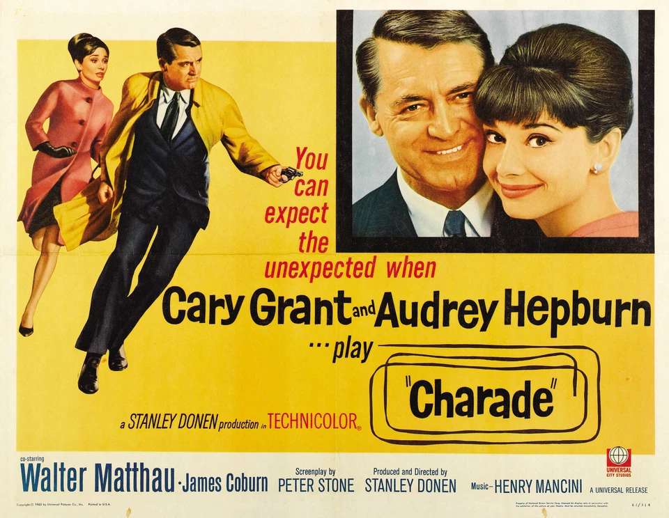 Charade (1963) Comedy DVD Cary Grant Audrey Hepburn Public Domain (Disc Only) - Image 1 of 2