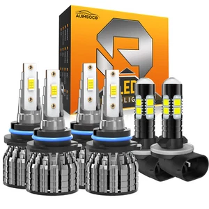 For Chevy C2500 1999 2000 6000K LED Headlight Bulb High Low Beam+Fog Lights - Picture 1 of 19