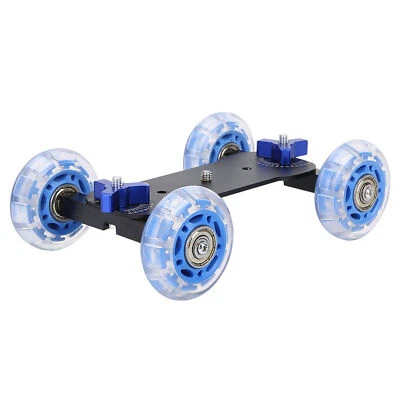 Mini Desktop 10KG Load Rail Roller Trackider Dolly Skater Car For DSLR BS - Image 1 of 4