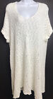Pull FREE PEOPLE Slouchy White Chunky Tunic V Col surdimensionné Taille Petite