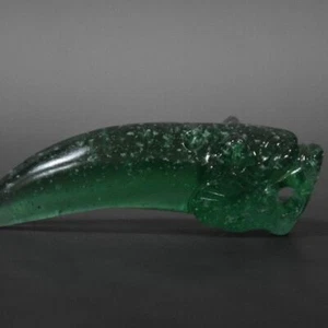 Ciondolo stile antico giada agata cultura Hongshan denti intagliati statuina ornamento - Foto 1 di 12