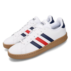 adidas Grand Court White Trace Blue Red Gum Men Casual Shoes Sneakers EE7888