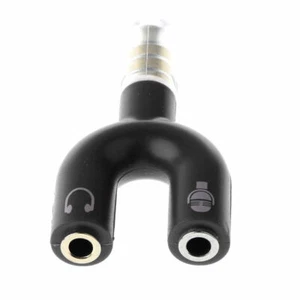 Adattatore Cavo Sdoppiatore U Cuffie/Mic U 3,5mm Stereo Audio Maschio a 2 Femmine USA - Foto 1 di 6
