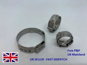 Single Ear O-Clips/Clamps SS OETIKER 167 Stepless *choose your size* (O-Stk) - Picture 1 of 12