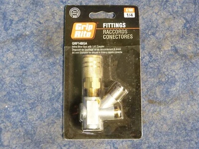 Pistola de soplado en línea Grip Rite GRF14BGA con acoplador de 1/4", paquete de 2  Foto 1 de 2