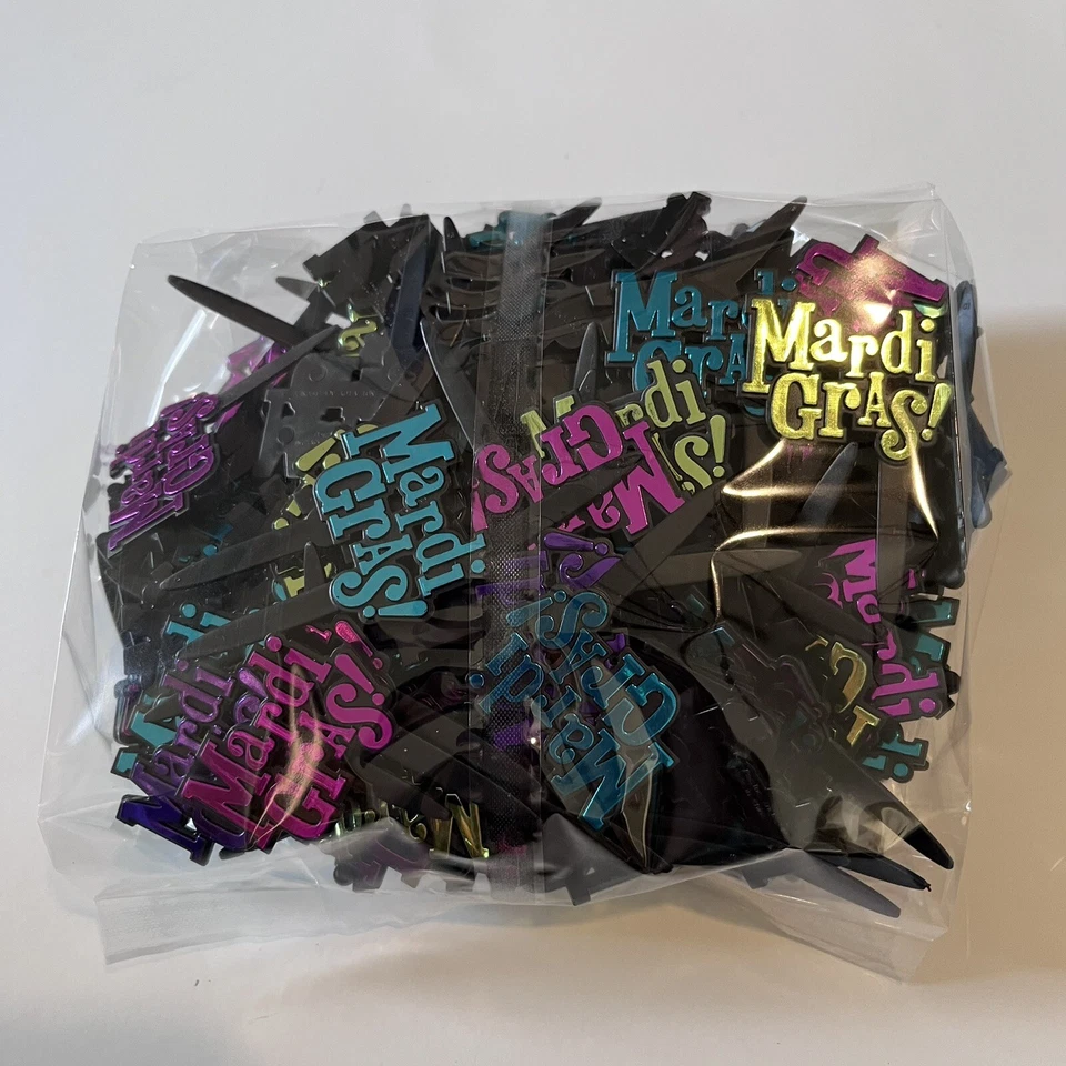 Decopac Surtido Mardi Gras Cupcake Toppers 195 Fotos Nuevo Lámina Verde Púrpura Verde Azulado Foto 1 de 4