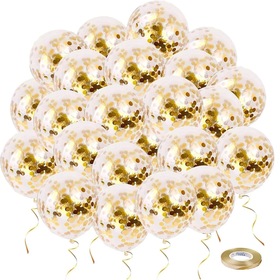 Globos de confeti coloridos de 12 pulgadas feliz cumpleaños boda fiesta decoración Reino Unido Foto 1 de 3