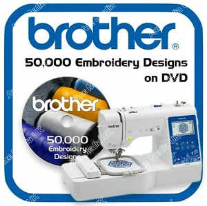 50,000 Brother Babylock Bernina Deco Embroidery design files PES on DVD