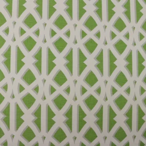 P KAUFMANN ELTON KELLY GREEN TRELLIS BASKETWEAVE COTTON FABRIC 1 YARD 54"W - Picture 1 of 6