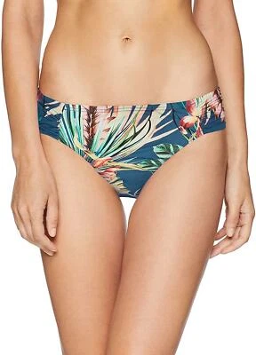 La Blanca 275649 Side Shirred Hipster Bikini Bottom, Blue Moon//Tropical rain, 6 - Image 1 of 2