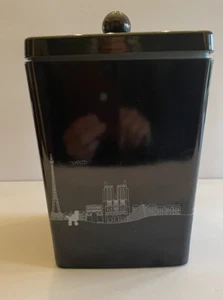 NWT Black Pet Studio City Dog Melamine Treat Canister Cosmopolitan Food - Picture 1 of 5