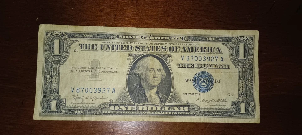 1957-B $1 Star Note Silver Certificate US Currency - Image 1 of 1