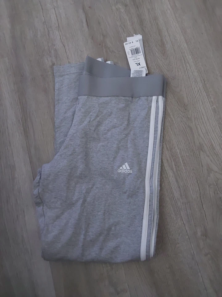 Adidas Women's Essentials Leggings LIGHT GRAY | WHITE XL - Image 1 of 1