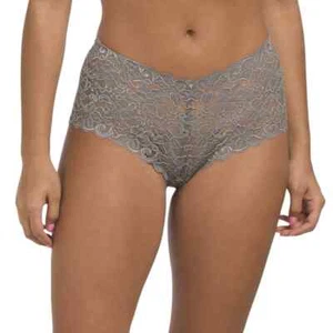 BRAND NEW W TAGS Hanro Women's Luxury Moments Lace Boyleg Panties Gray Size XS - Picture 1 of 2