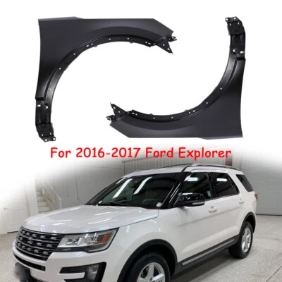 For 2016 2017 Ford Explorer Front Driver and Passenger Side Pair Fender Primed Foto 1 de 4