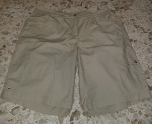 Allison Daley hellbraune khaki Damenshorts Größe 18 Metallakzente - Bild 1 von 4