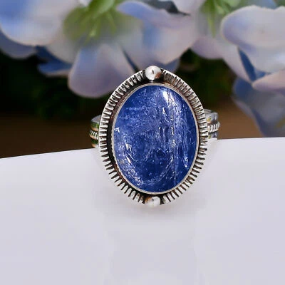 Kyanite Gemstone 925 Sterling Silver Jewelry Ring, Handmade Ring, Gift For Her - Image 1 of 4