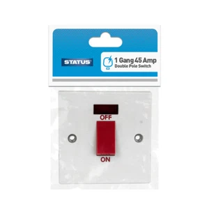 45AMP Double Pole 1 Gang Switch With Neon Indicator **UK Brand** High Quality - Picture 1 of 1