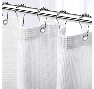 Duschvorhang weiß - Hotel Style Duschvorhänge für Badezimmer mit Waffel Desi - Bild 1 von 6
