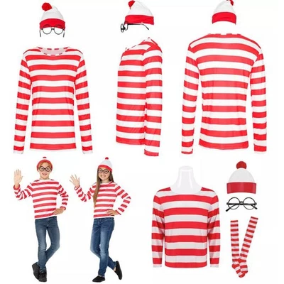 Christmas Adult Women Men Wheres Wally World Book Day Fancy Dress Xmas Costume