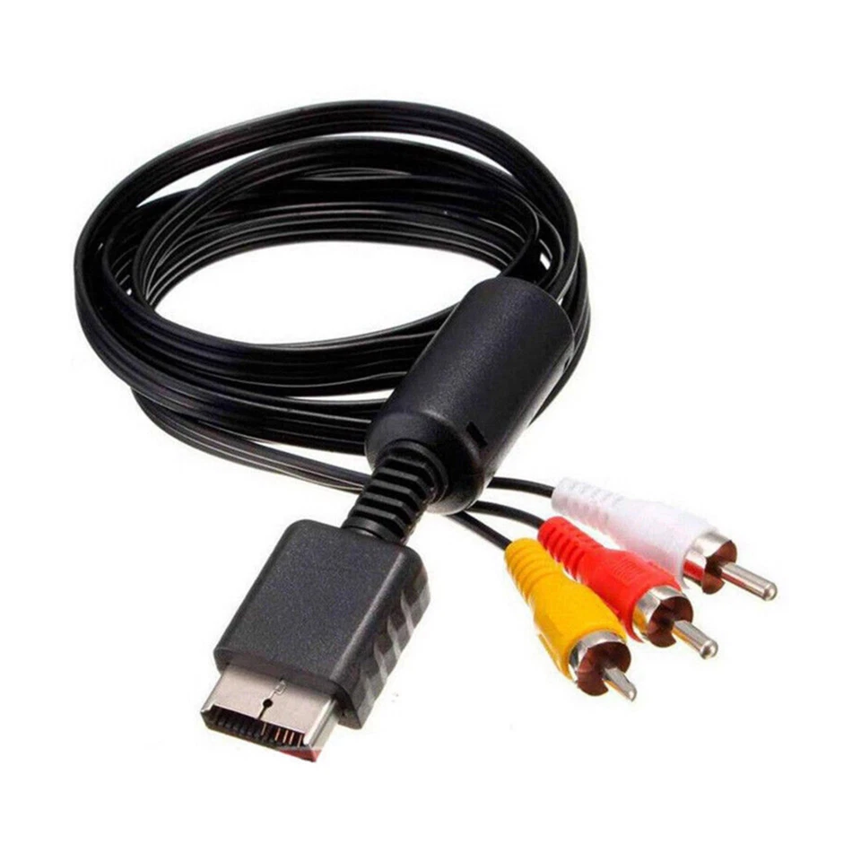 RCA AV TV Audio Video Cable For PlayStation PS1 PS2 PS3 Console HDMI Adapter r - Image 1 of 4