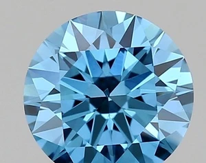 Round 1.52 Cts Fancy Vivid Blue VS2 IGI Certified Lab Grown CVD Diamond - Picture 1 of 10