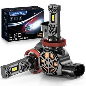 H11 H8 LED Headlight Bulbs Kit 100W 6000K For Ford Focus 2012-2018 Super Bright - Picture 1 of 11