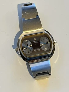 ORFINA  Golden Flame Herren Armbanduhr m. 2 Uhrzeiten  Double Automatic - Picture 1 of 11