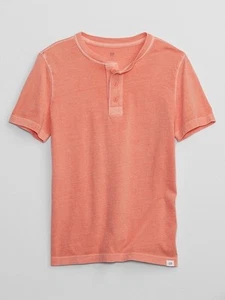 NWT GAP Kids Boys Vintage Henley Shirt Peachy Pink Size Large (10) - Picture 1 of 1