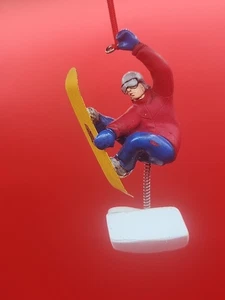 NEU Trim Merry Snowboarding Ornament Ski Snowboarder rot Mantel Weihnachten - Bild 1 von 4