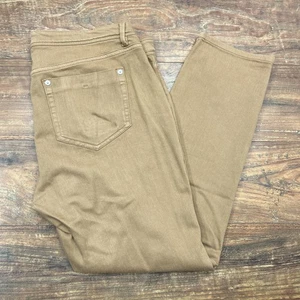 J. Jill Jeans Womens 12P Tan Brown Denim Authentic Fit Slim Ankle Jeans Pants - Picture 1 of 10