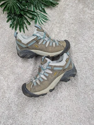 Zapatos de Senderismo Keen para Mujer Talla 8.5 Marrón Gris Cuero Impermeables Trail Low Foto 1 de 4